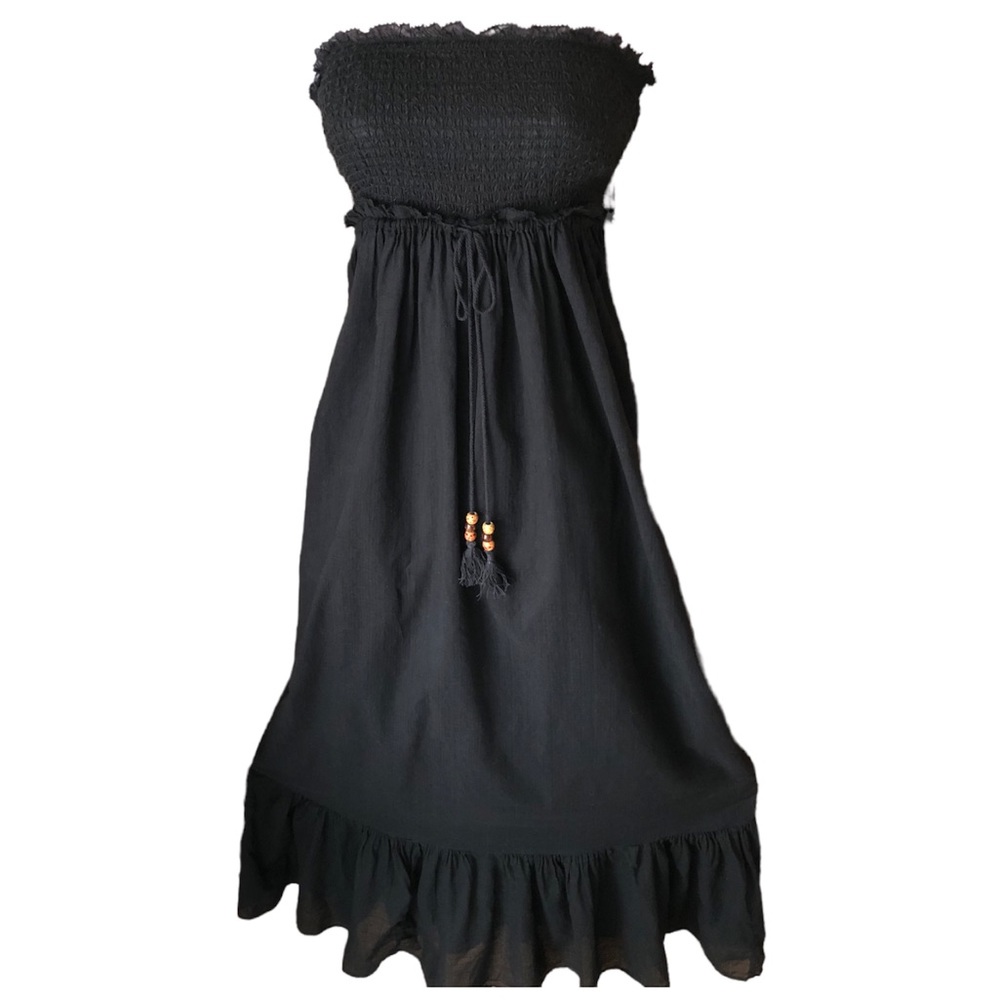Denim & Supply Ralph Lauren Black Strapless Maxi Dress